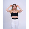 Top fitness Ternura Super Black com alça Off White