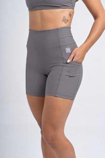 Short Fitness Compressão New Bike Cinza