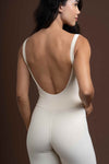 Macacão Fitness Compressão Power Corset Creme