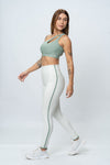 Calça Legging Fitness Linea Brisa Com Verde Sálvia