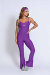 Macacão Fitness Flare Roxo Vibrante