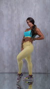Calça Legging fitness Slim amarela
