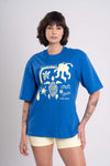 T-Shirt Oversized Beach Azul Safira