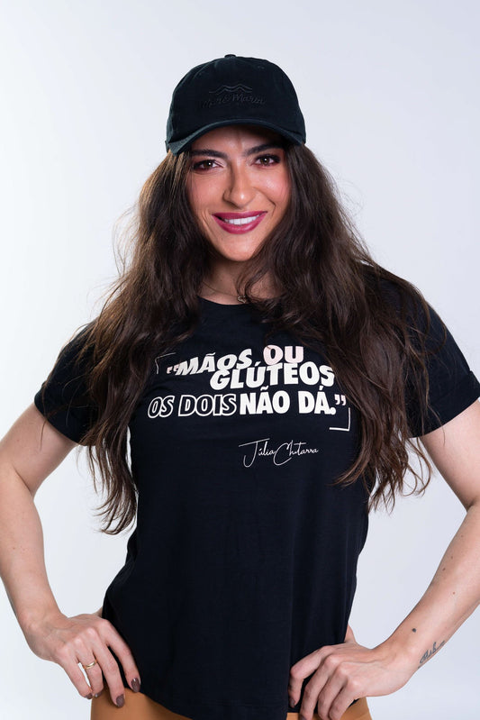 T-Shirt fitness Focus Julia  Preta