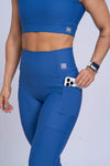 Calça Legging Fitness Compressão New Classic Azul Safira