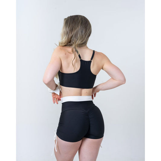 Short fitness Smile Duo Super Black com Off White