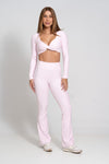 Calça Legging Fitness New Flare Rosa Blush