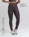 Calça Legging Fitness Compressão Confort Marrom Carbono