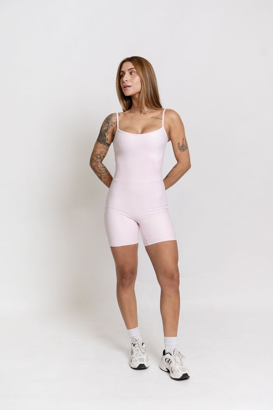 Macaquinho Fitness Compressão Balance Rosa Blush