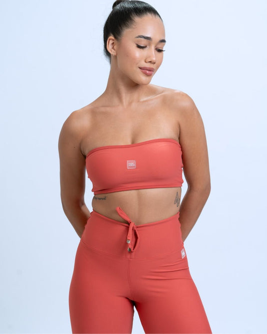 Top Faixa Tomara que caia Allure Páprica