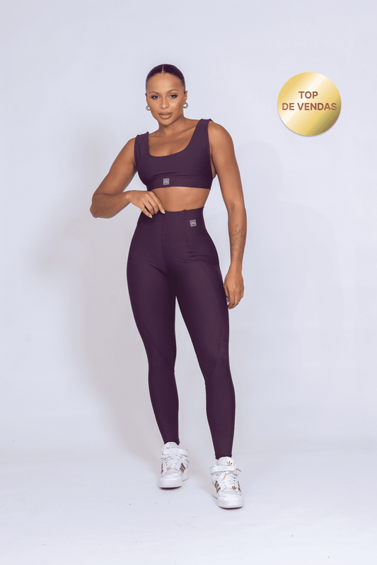 Legging Classic Blueberry compressão S/empina bumbum