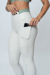 Calça Legging Fitness New Classic Duo Brisa Com Verde Sálvia