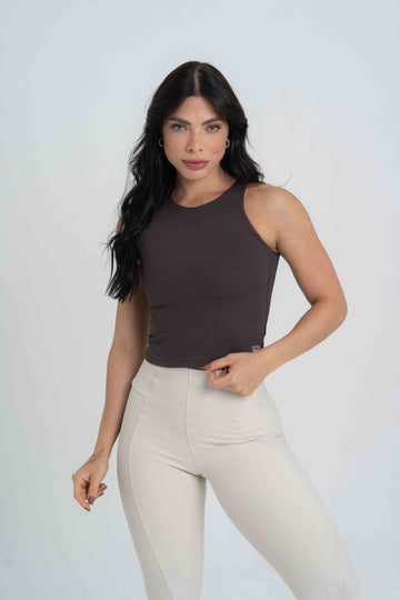 Blusa Casual Charlote Marron Urban (Leve defeito)
