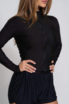 Jaqueta Fitness Esportiva Maré Maria Super Black