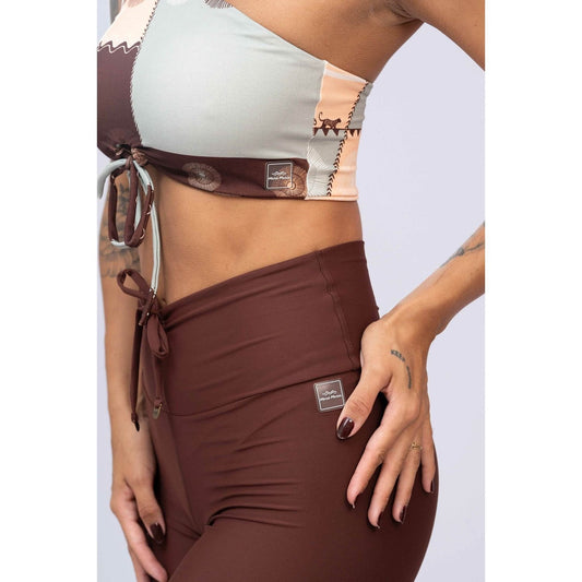 Calça Legging Fitness empina bumbum Slim Chocolate Dark