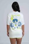 Blusão Fitness Oversized 'Poderosas' Off White