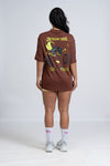Blusão Fitness Oversized 'Poderosas' Marrom