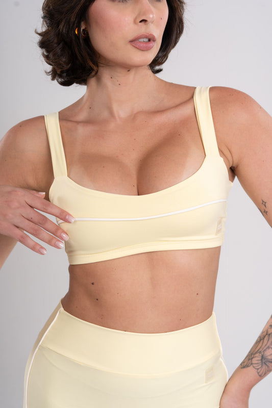 Top Fitness Liberty Amarelo Brisa Com Off White