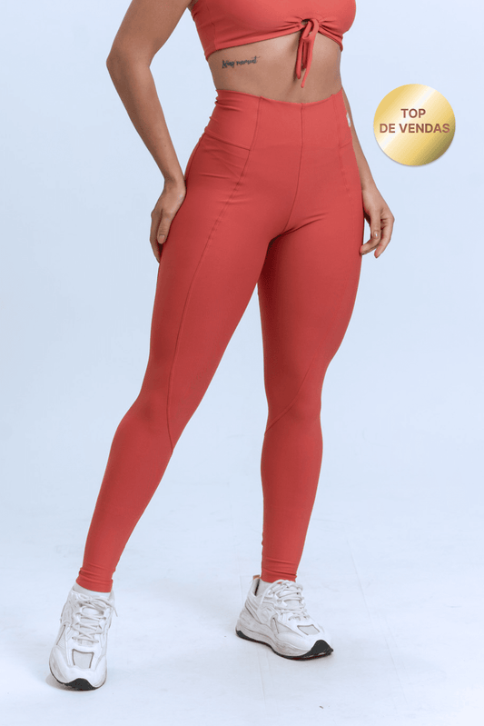 Calça Legging fitness Classic Páprica compressão