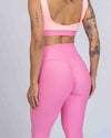 Calça Legging Slim duo Rosa Malibu com Coral