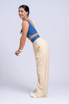 Calça Moletinho Street Wide Leg Areia