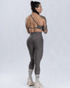Calça Legging Fitness Compressão Confort Cinza