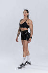 Short Fitness Active Super Black Com Creme