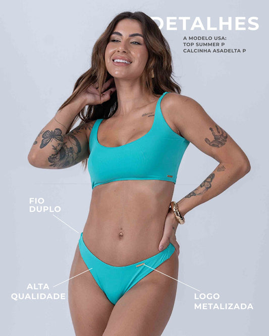 Calcinha Asa Delta Verde Piscina