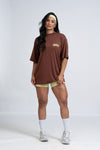 Blusão Fitness Oversized 'Poderosas' Marrom