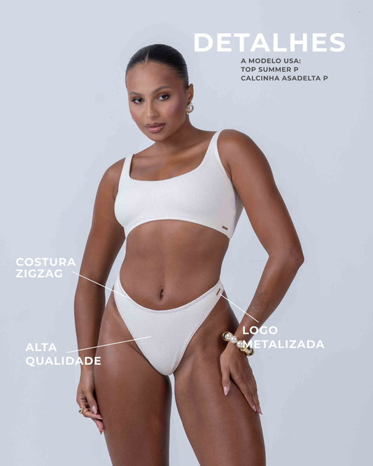Calcinha Asa Delta Off White