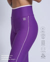 Calça Fitness New Line Roxo Vibrante Com Rosa Blush