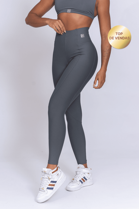 Calça Legging  fitness Classic Grafite compressão e sem empina bumbum