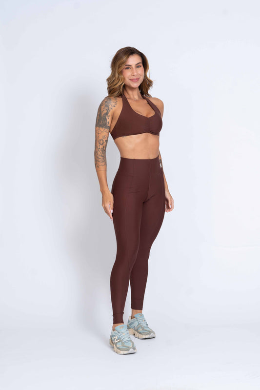 Legging Classic Chocolate Dark compressão s/empina