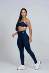 Calça Legging fitness Classic Azul Marinho compressão - Maré Maria moda fitness