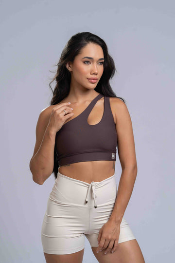 Top Fitness Avenue Marrom Urban assimétrico