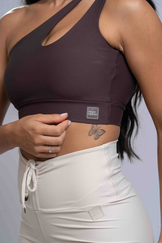 Top Fitness Avenue Marrom Urban assimétrico