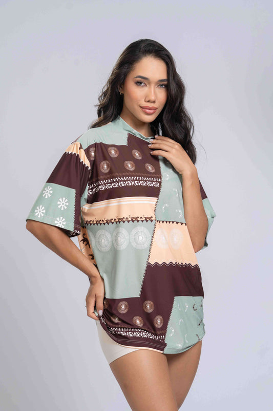 Blusão Oversized Estampa Roots