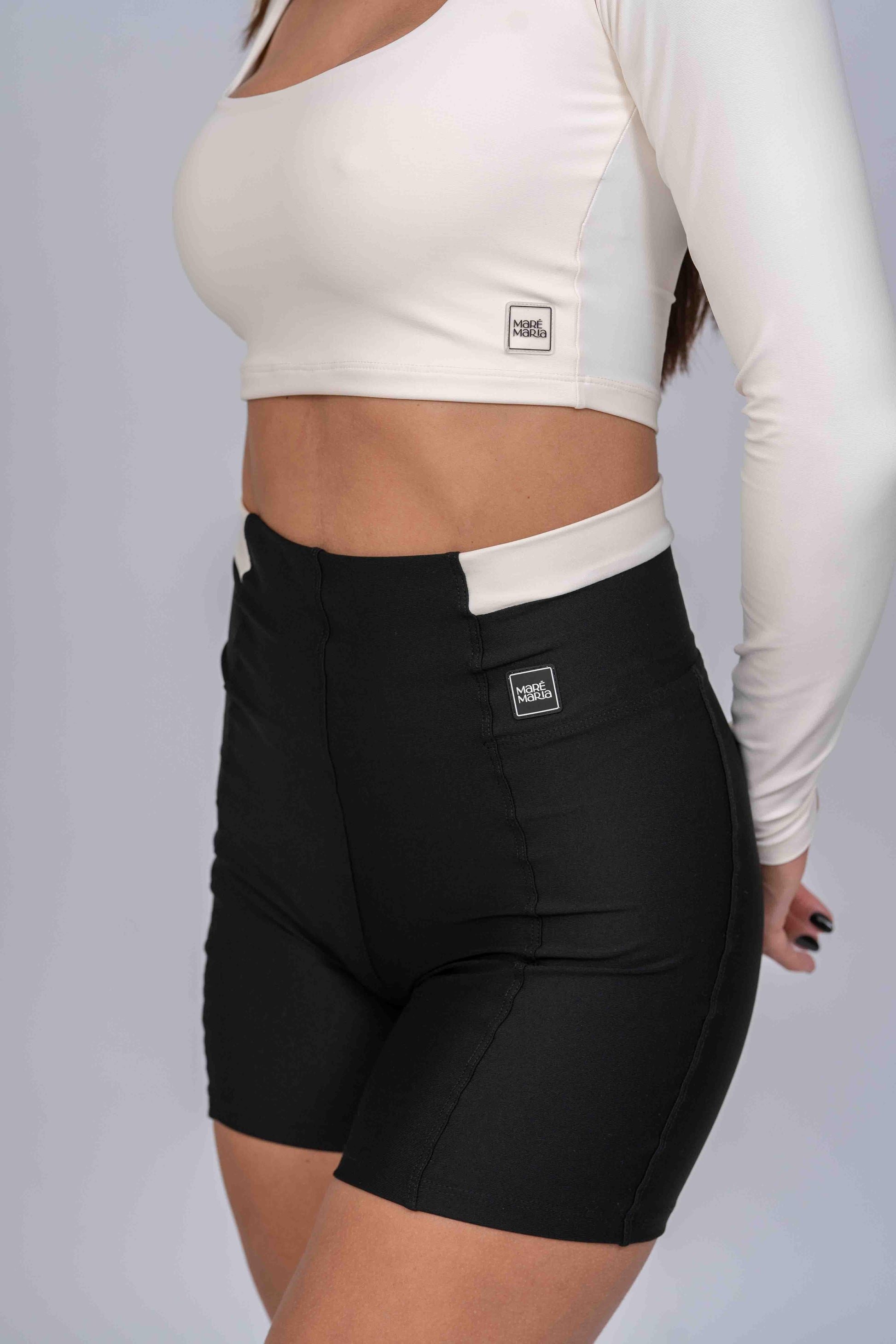 Top Fitness Classic Manga Longa Off White - Maré Maria moda fitness