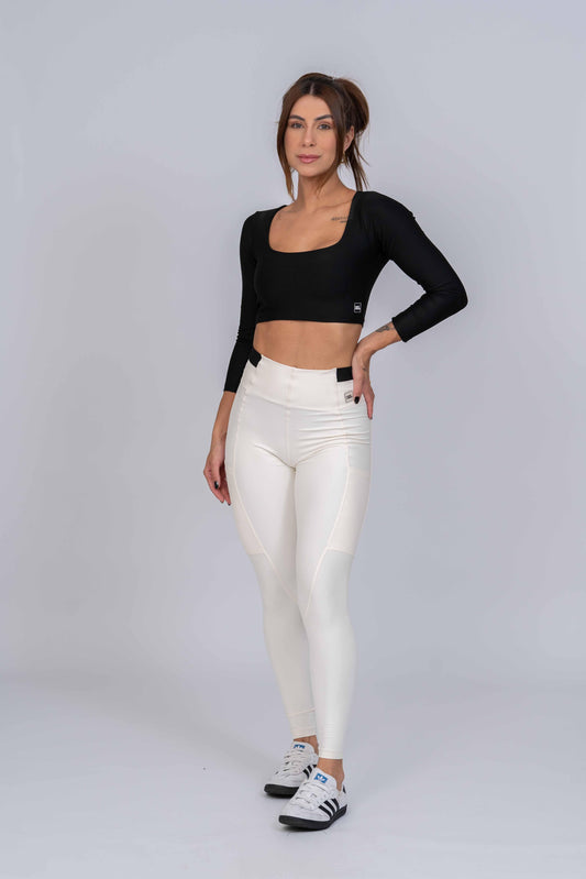 Top Fitness Classic Manga Longa Super Black - Maré Maria moda fitness