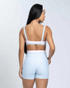 Short Classic Duo Azul Ice com Rosa Blush (Leve defeito)