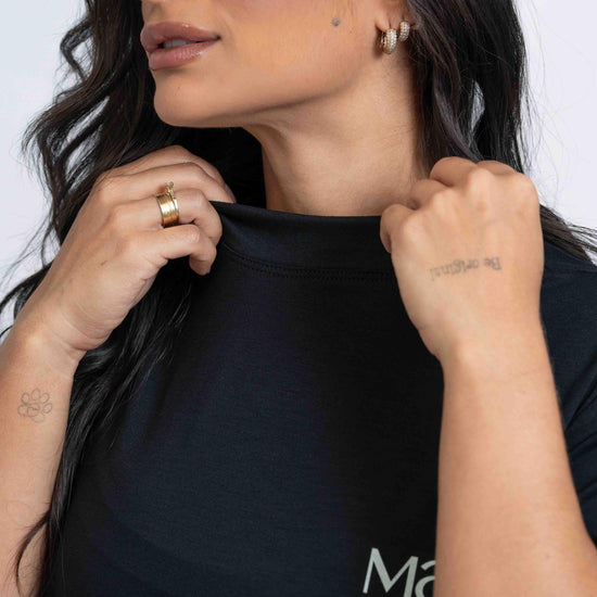 Blusão Oversized "Ai de mim se não fosse eu" com gola - Maré Maria moda fitness