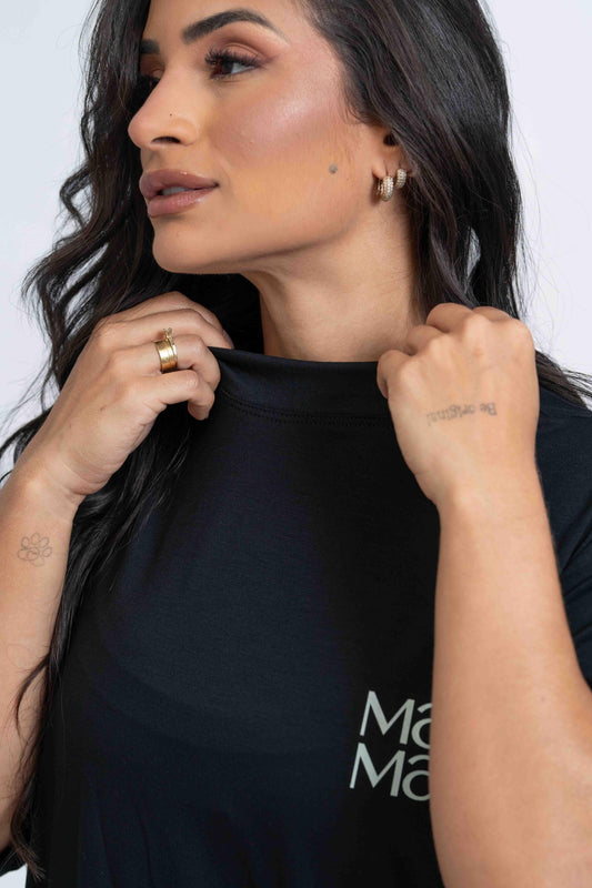 Blusão Oversized "Ai de mim se não fosse eu" com gola - Maré Maria moda fitness