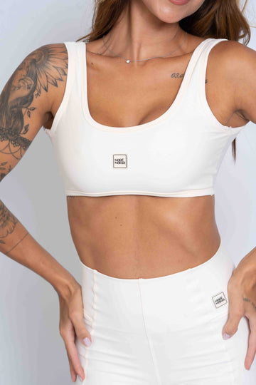 Top Fitness Basic Offwhite com compressão