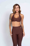 Top Fitness Frente Única Nala Chocolate Dark
