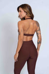 Top Fitness Frente Única Nala Chocolate Dark