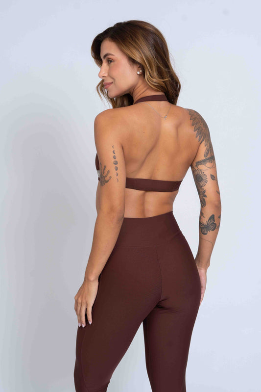 Top Fitness Nala Chocolate Dark Frente Unica