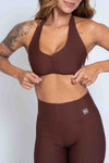 Top Fitness Frente Única Nala Chocolate Dark