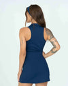 Vestido Match Point Azul Marinho ( Leve Defeito )
