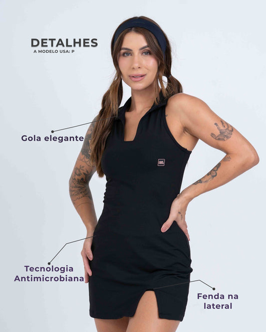 Vestido Fitness Match Point Super Black