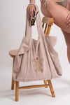 Bag Plush Maré Canelada Amêndoa